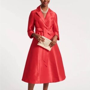 🔴SOLD NWOT Frances Valentine Lucille Dress with Waist Tie red